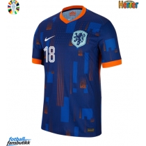 Nederland Donyell Malen #18 Bortedrakt EM 2024 Kortermet